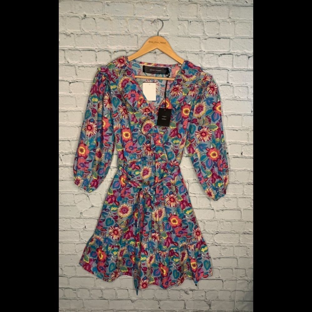 NWT Code x Mode floral boho mini dress. Large